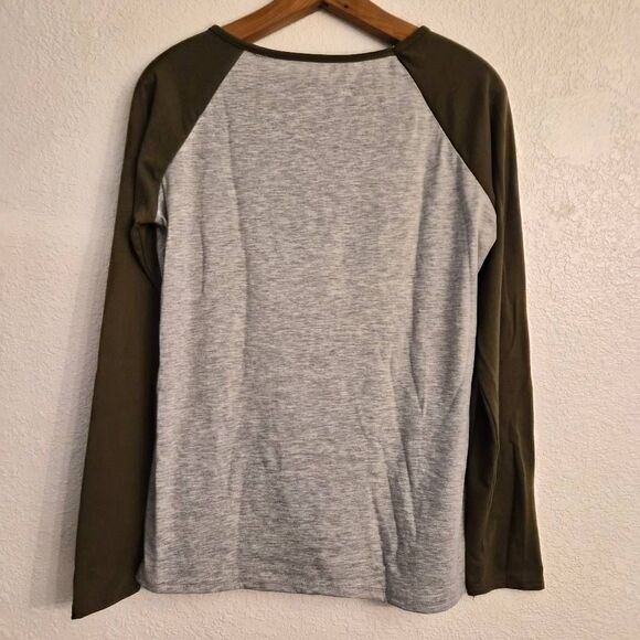 Have Yourself a Merry Little Christmas Long-sleeve Comfy Stretchy Flattering Top - Picture 4 of 5